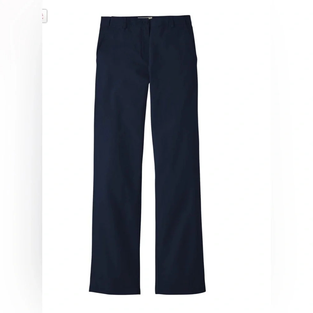 L.L. Bean Bayside Pants, High-Rise Hidden Comfort Waist Straight-Leg Size 10
